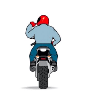 Знак короткая остановка мотоциклист