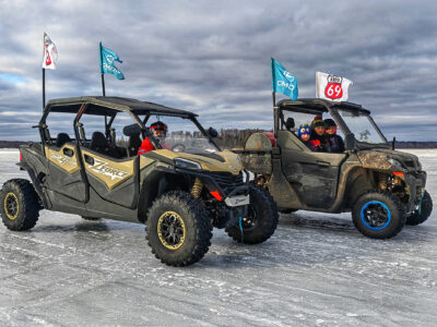 На квадроциклах по льду Селигера